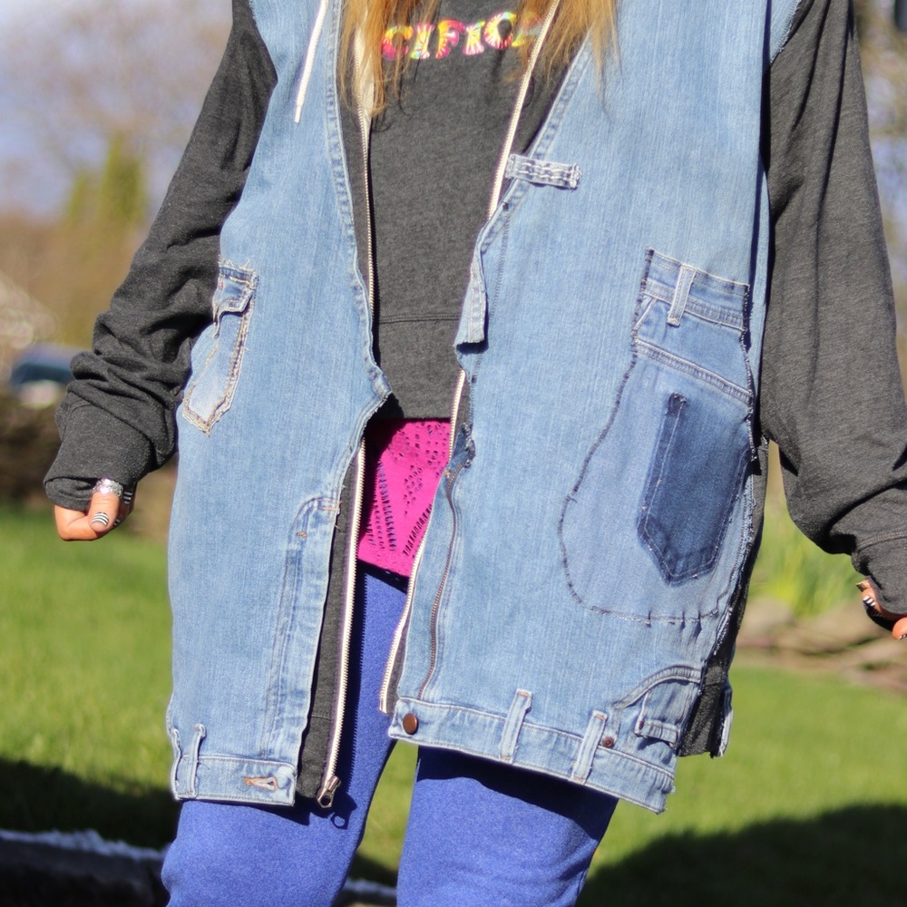 Recycled Denim/Hoodie Hybrid
